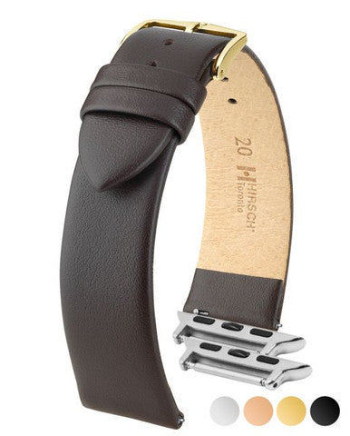 Hirsch TORONTO Classic Calfskin Italian Watchband - Brown