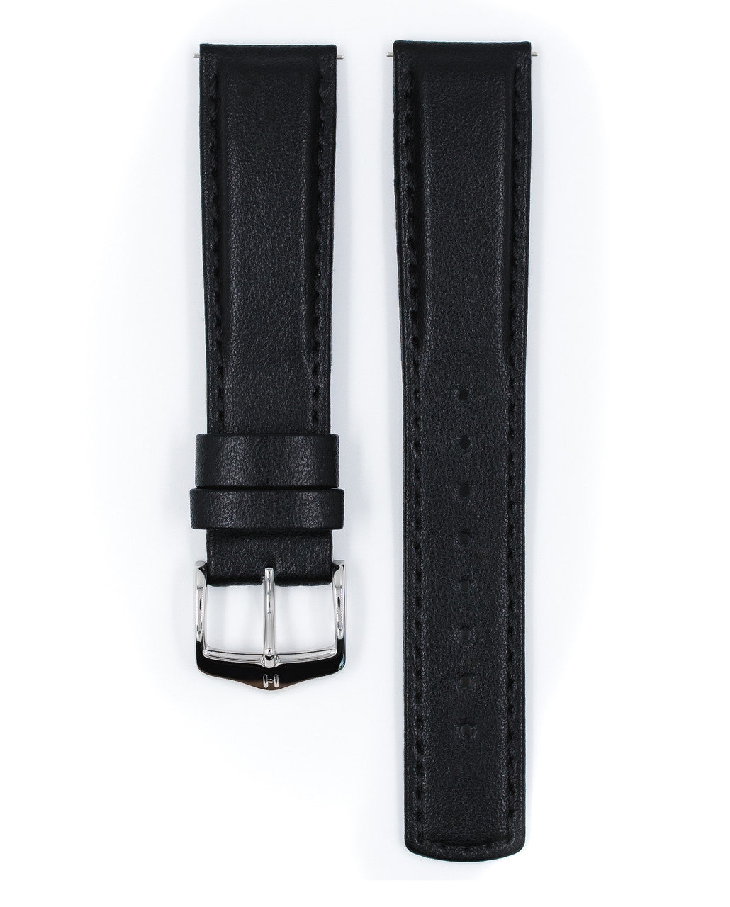 Hirsch - RUNNER Water Resistant Structured Calfskin Watchband 040 02 - Black