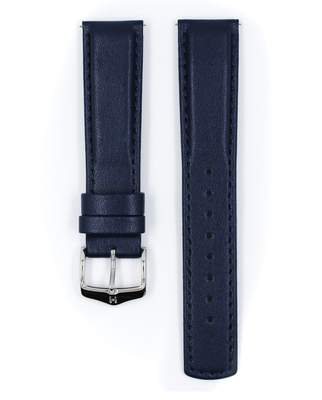 HIRSCH RUNNER Water Resistant Structured Calfskin Watchband 040 02 - Blue