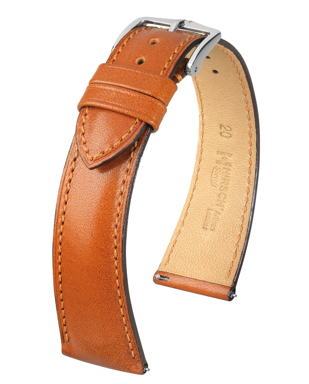 Hirsch SIENA Artisan Leather Watchband - Gold Brown