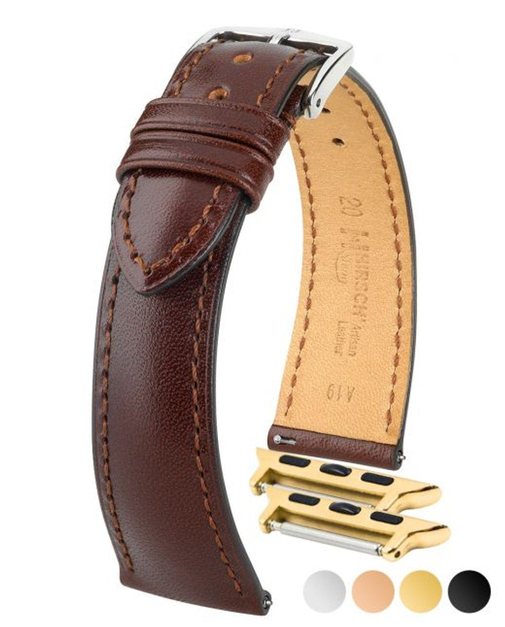 HIRSCH SIENA Artisan Leather Watchband 042 02 - Brown