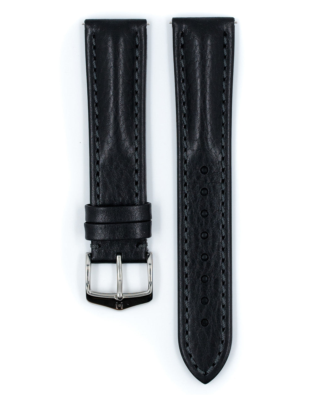 HIRSCH LUCCA Artisan Leather Watchband 049 02 - Black