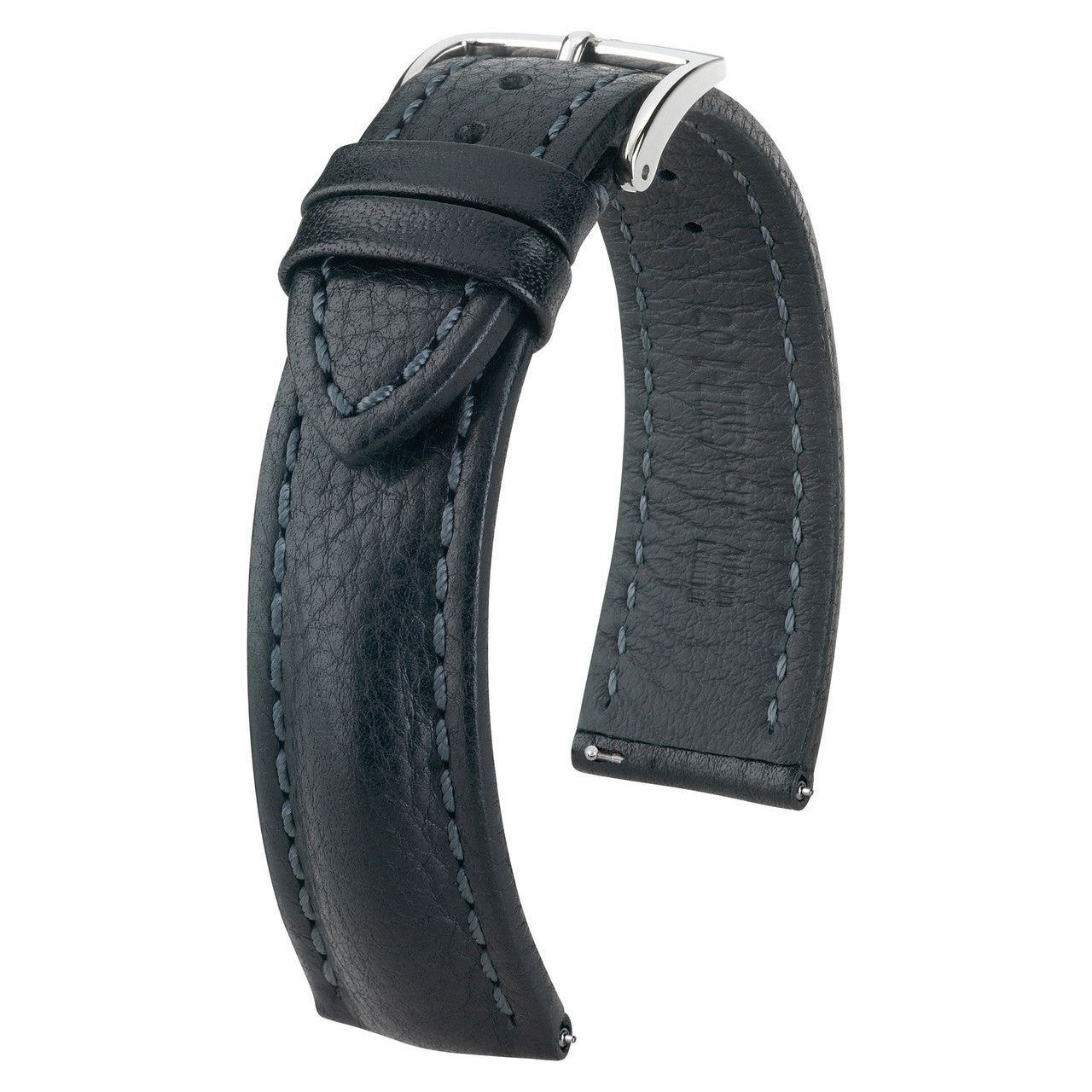 Black HIRSCH LUCCA Artisan Leather Watchband 049 02