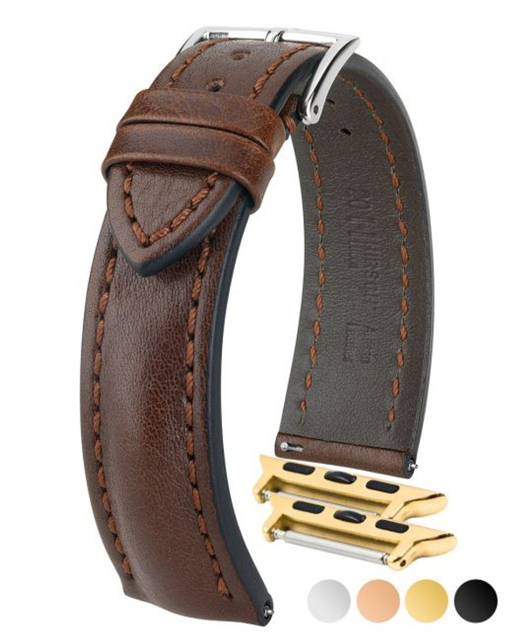 HIRSCH LUCCA Artisan Leather Watchband 049 02 - Brown