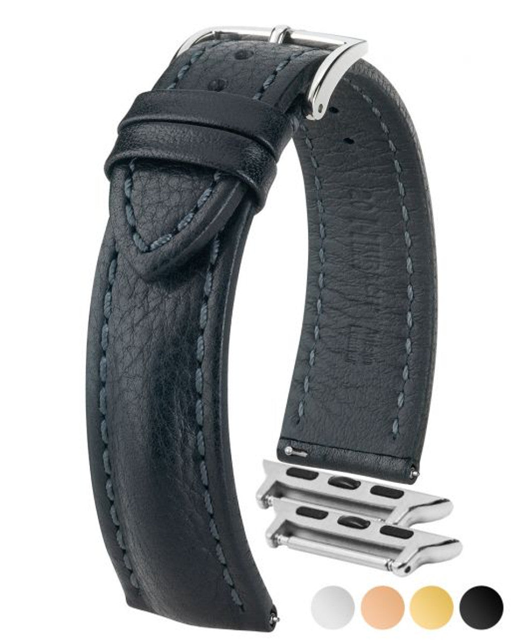 HIRSCH LUCCA Artisan Leather Watchband 049 02 - Black