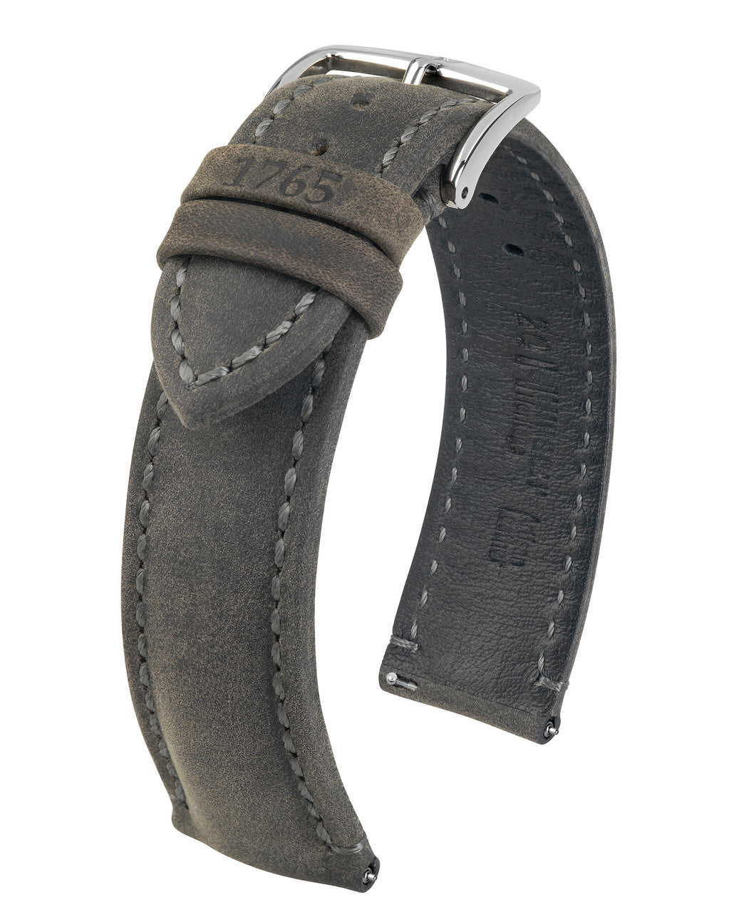 Hirsch HERITAGE Artisan Leather Watch Band - Grey