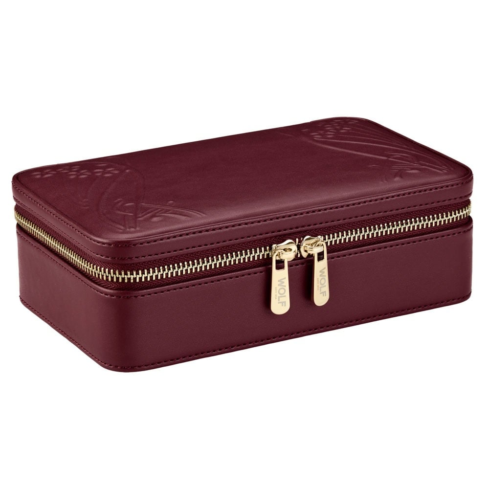 WOLF 1834 - WOLF X LIBERTY Ianthe Medium Jewelry Zip Case - Burgundy