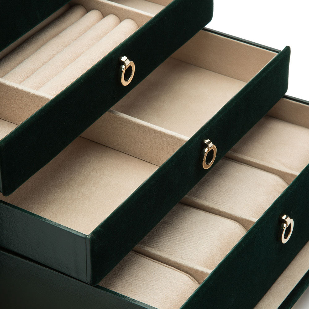 WOLF 1834 - Zoe Large Jewelry Box - Forest Green