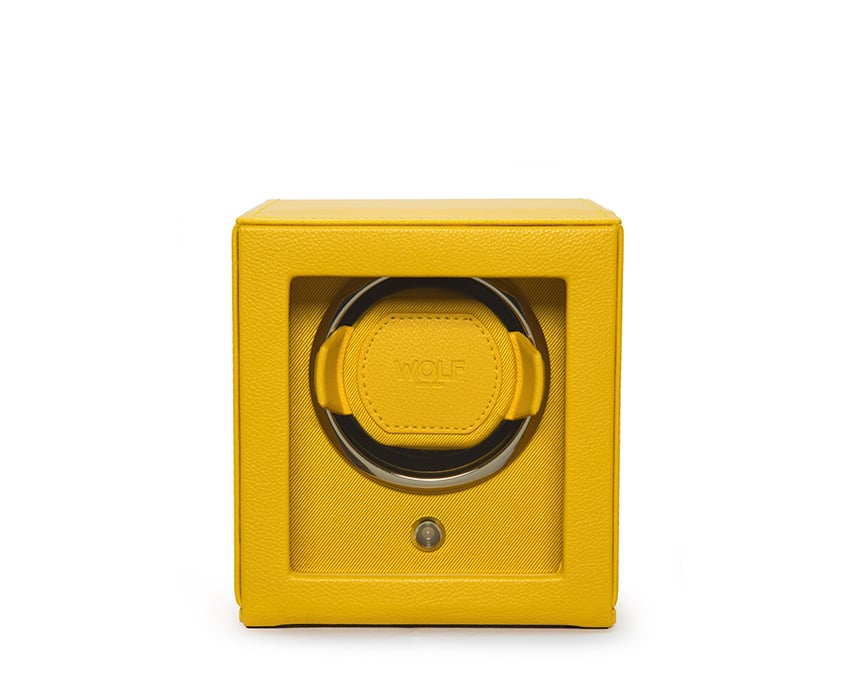 WOLF 1834 - Cub Single Watch Winder with Cover - Yellow