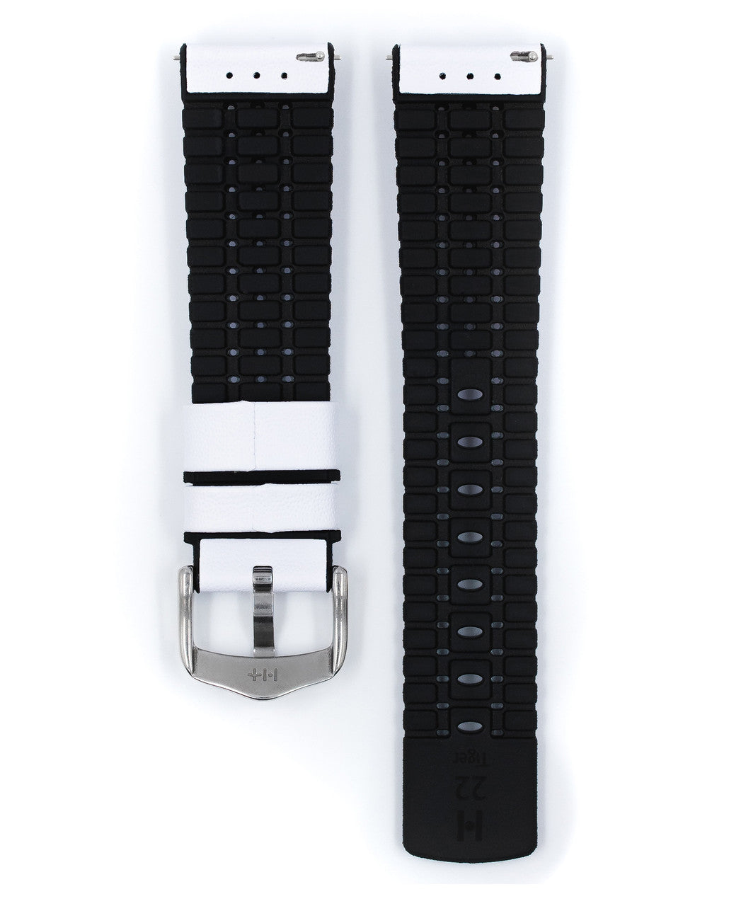 HIRSCH TIGER Performance Calfskin Watch Band 091 50 75 - White