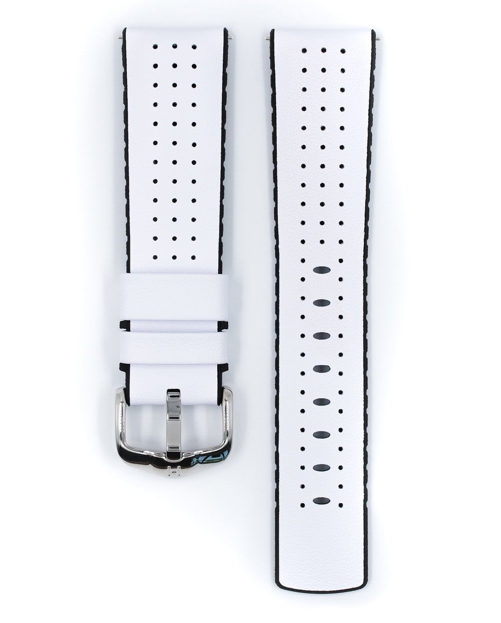 HIRSCH TIGER Performance Calfskin Watch Band 091 50 75 - White