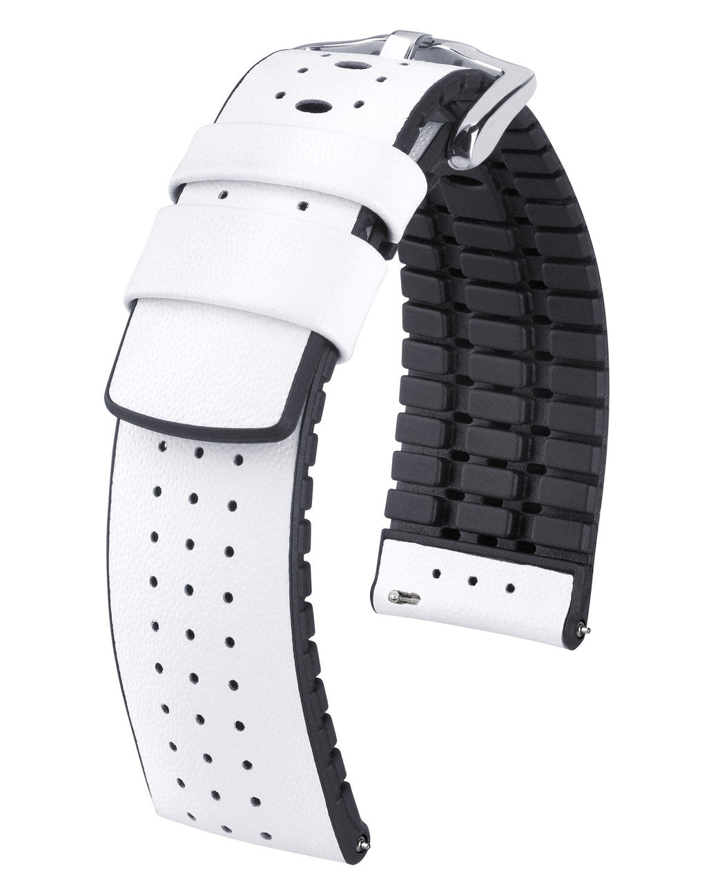 Hirsch TIGER Performance Calfskin Watch Band 75 - White