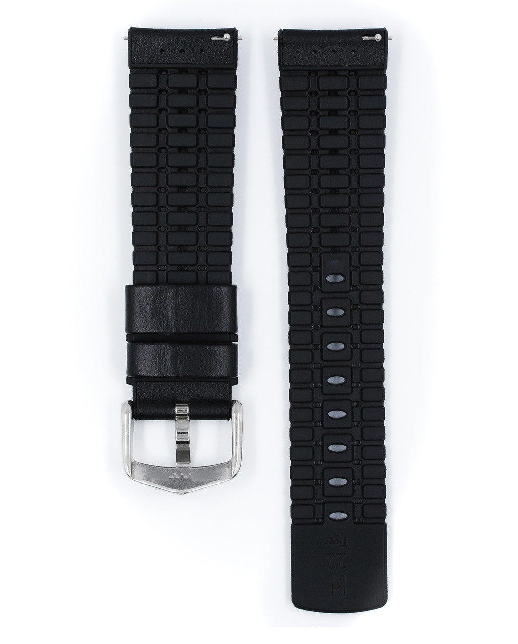 Hirsch TIGER Performance Calfskin Watch Band 75 - Black - view 4