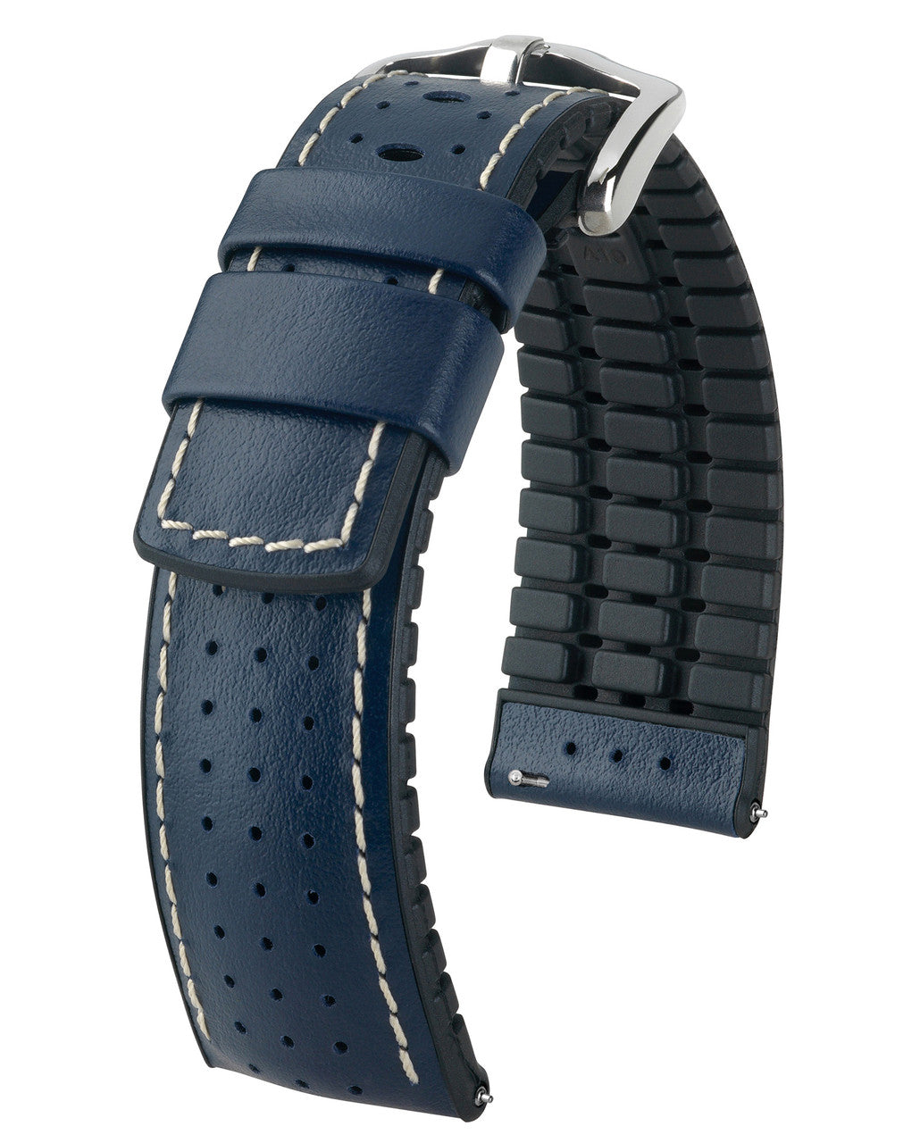 Hirsch TIGER Performance Calfskin Watch Band 75 - Blue