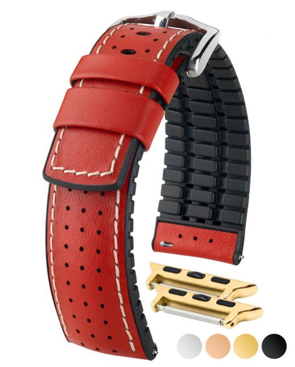 HIRSCH TIGER Performance Calfskin Watch Band 091 50 75 - Red