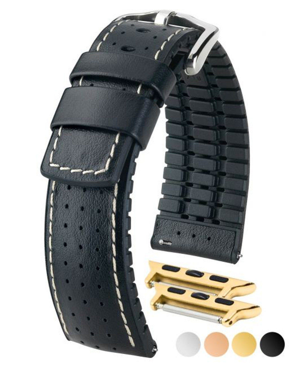 HIRSCH TIGER Performance Calfskin Watch Band 091 50 75 - Black