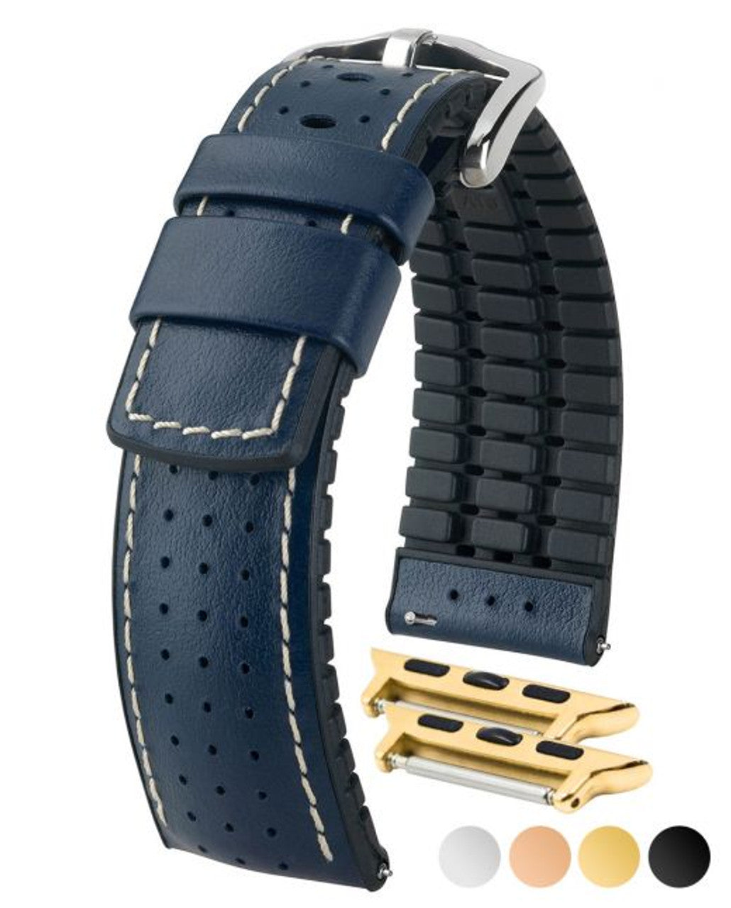 HIRSCH TIGER Performance Calfskin Watch Band 091 50 75 - Blue