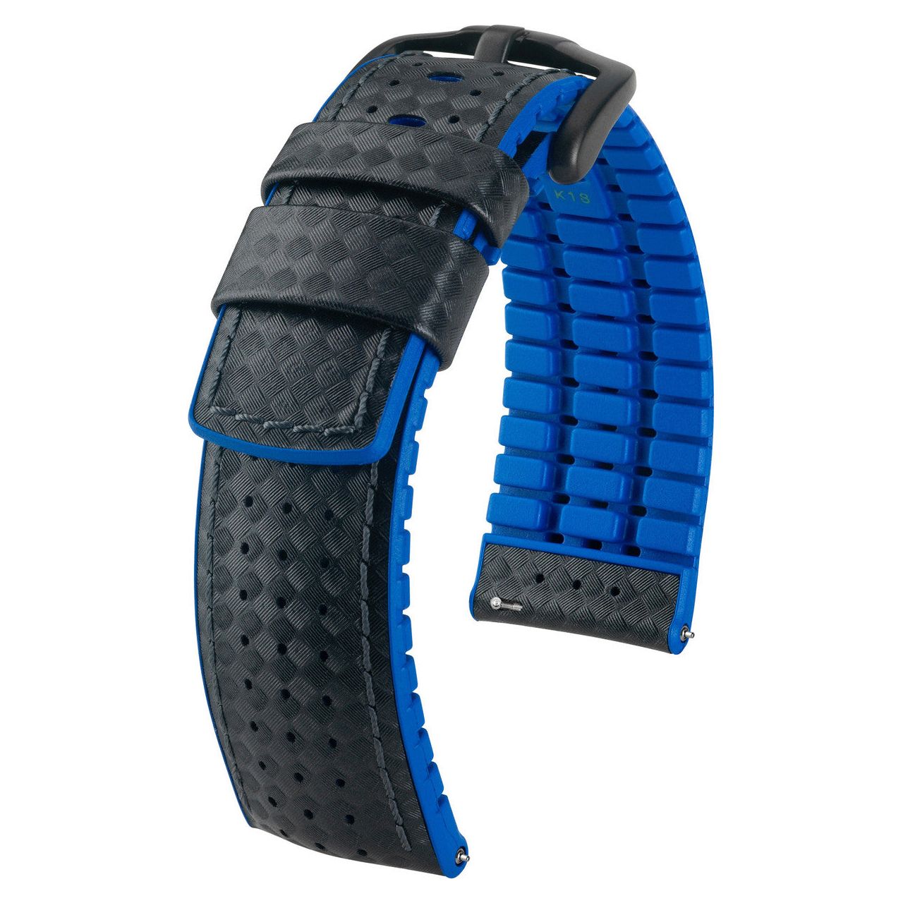 Black &amp; Blue HIRSCH AYRTON Performance Calfskin Watch band 091 80 92