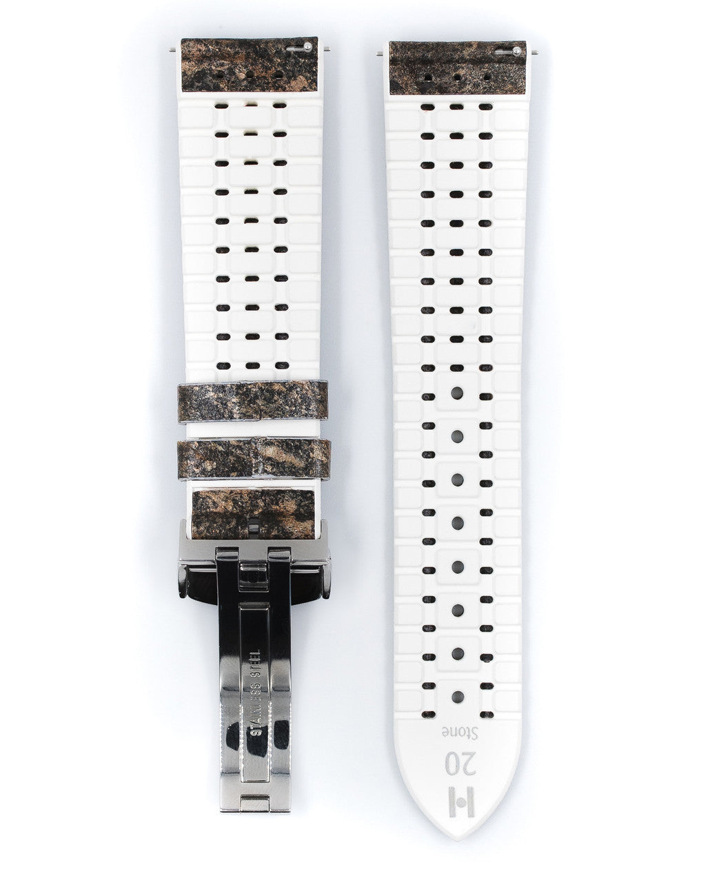 HIRSCH STONE Vegan Performance Watch Band 092 00 44 - Granite