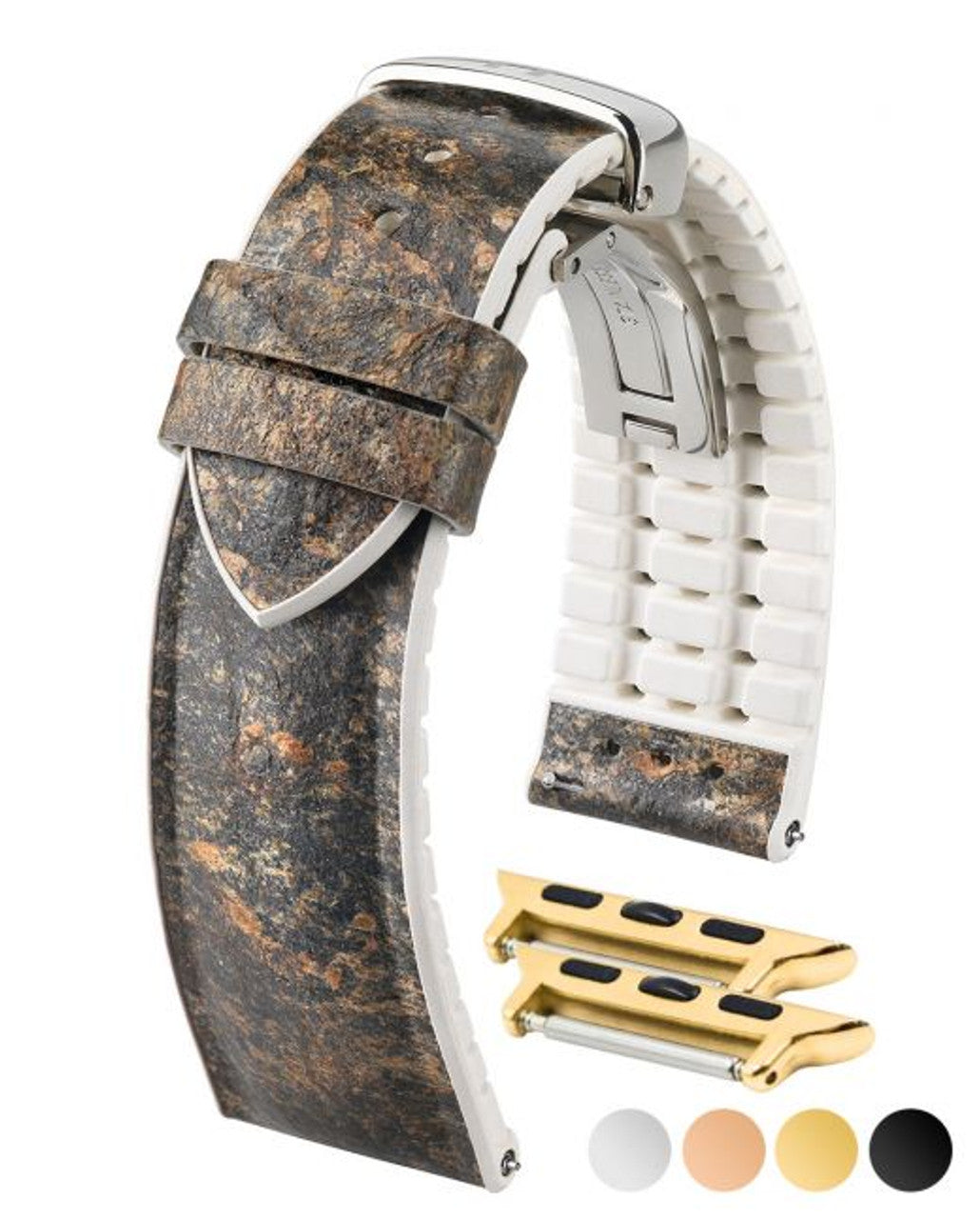 HIRSCH STONE Vegan Performance Watch Band 092 00 44 - Granite