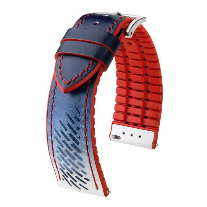 Hirsch SOCCER Performance Sport Watch Band 02 - Blue w/Red