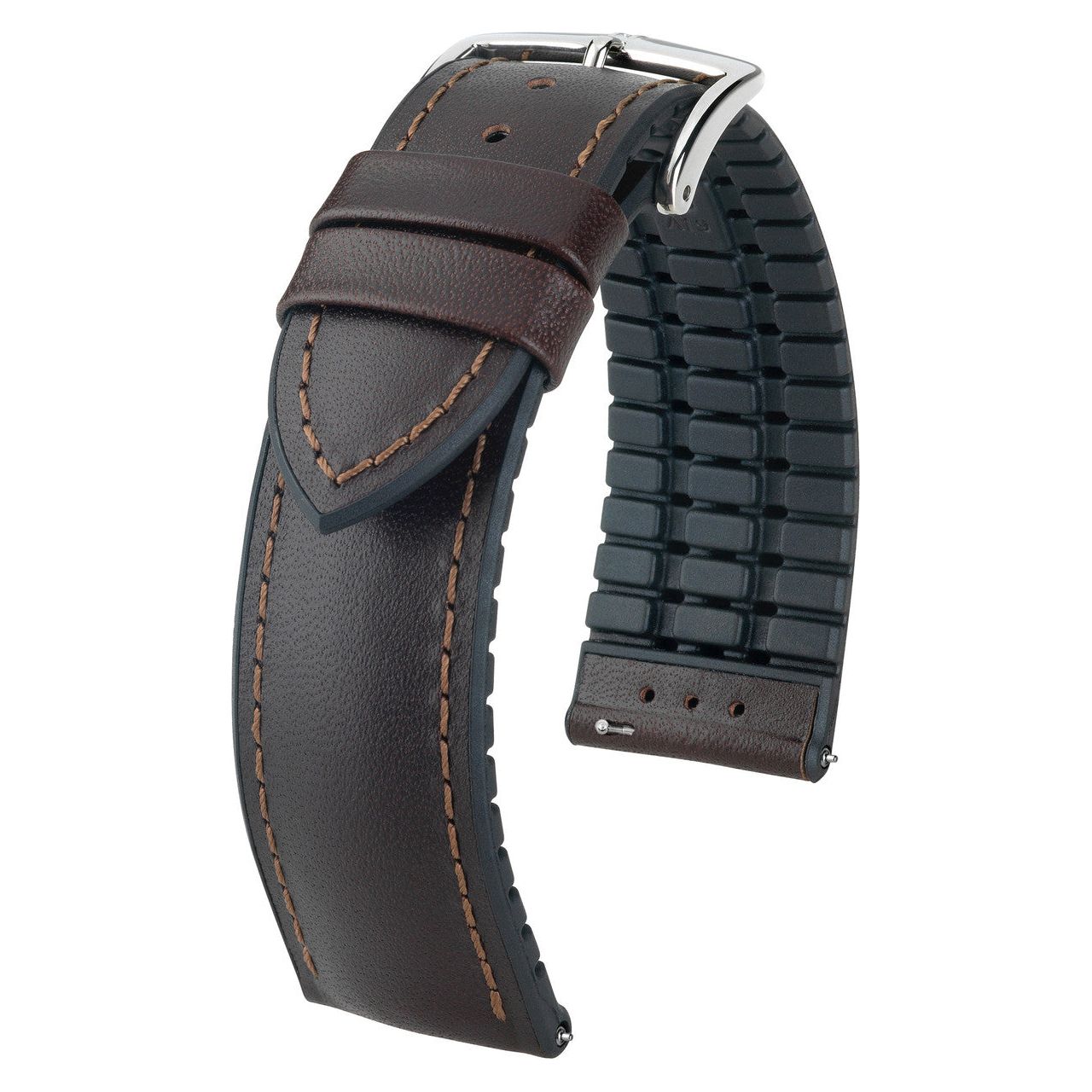 Brown HIRSCH JAMES Performance Calfskin Watch Band 092 50 02