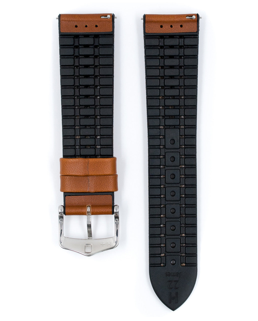 HIRSCH JAMES Performance Calfskin Watch Band 092 50 02 - Gold Brown