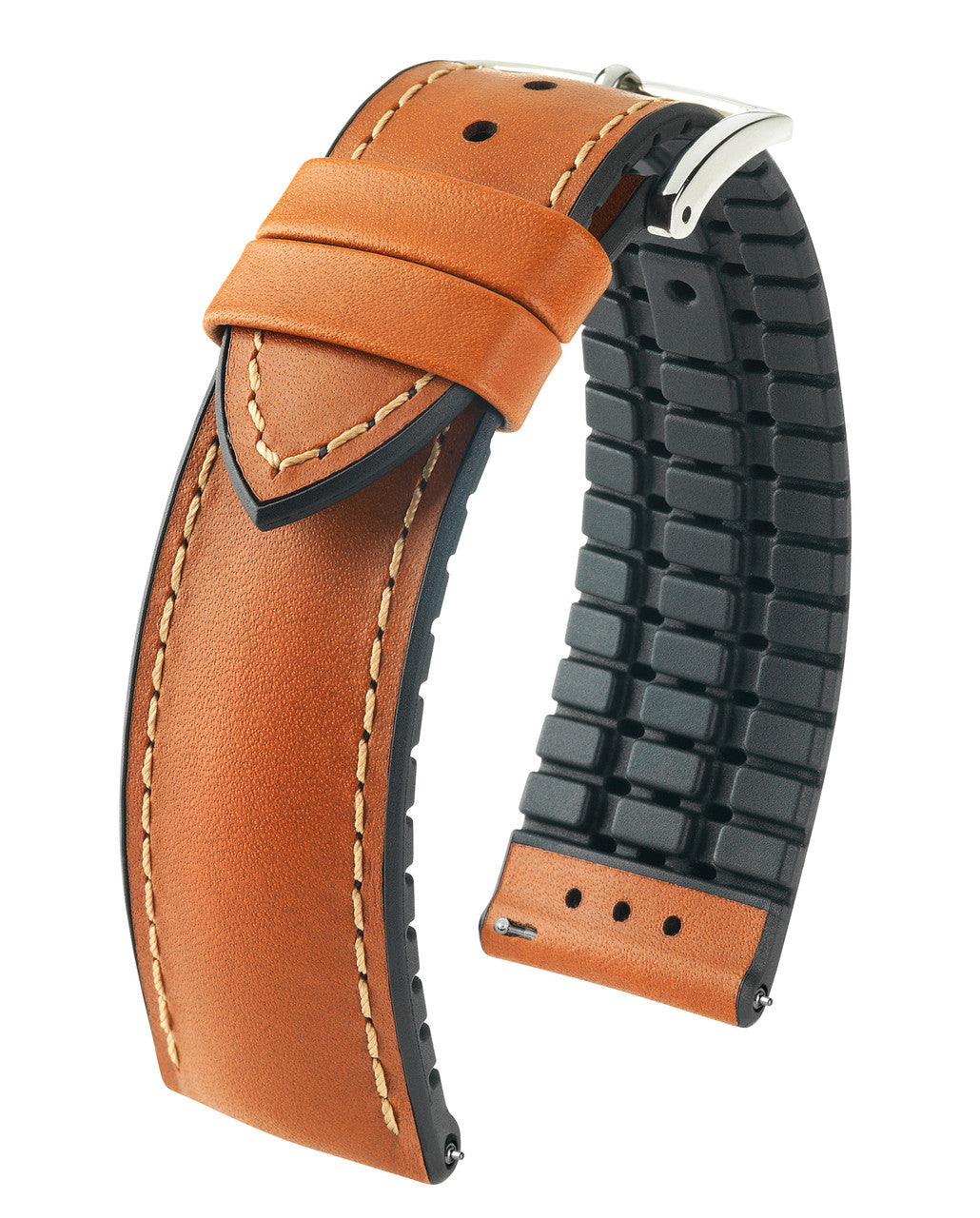 HIRSCH JAMES Performance Calfskin Watch Band 092 50 02 - Gold Brown