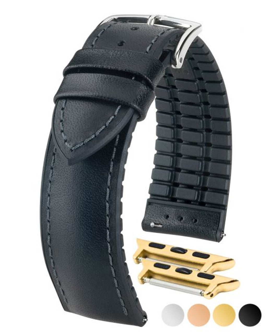 HIRSCH JAMES Performance Calfskin Watch Band 092 50 02 - Black