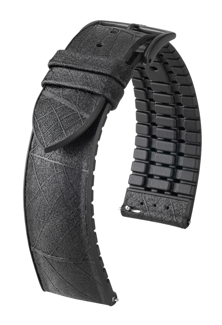 Hirsch LEAF Vegan Watchband 46 - Black