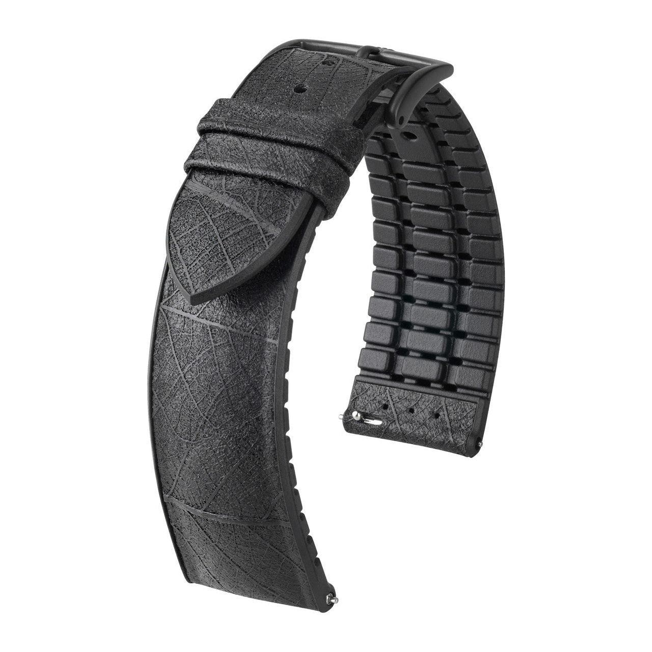 Black HIRSCH LEAF Vegan Watchband - Men&