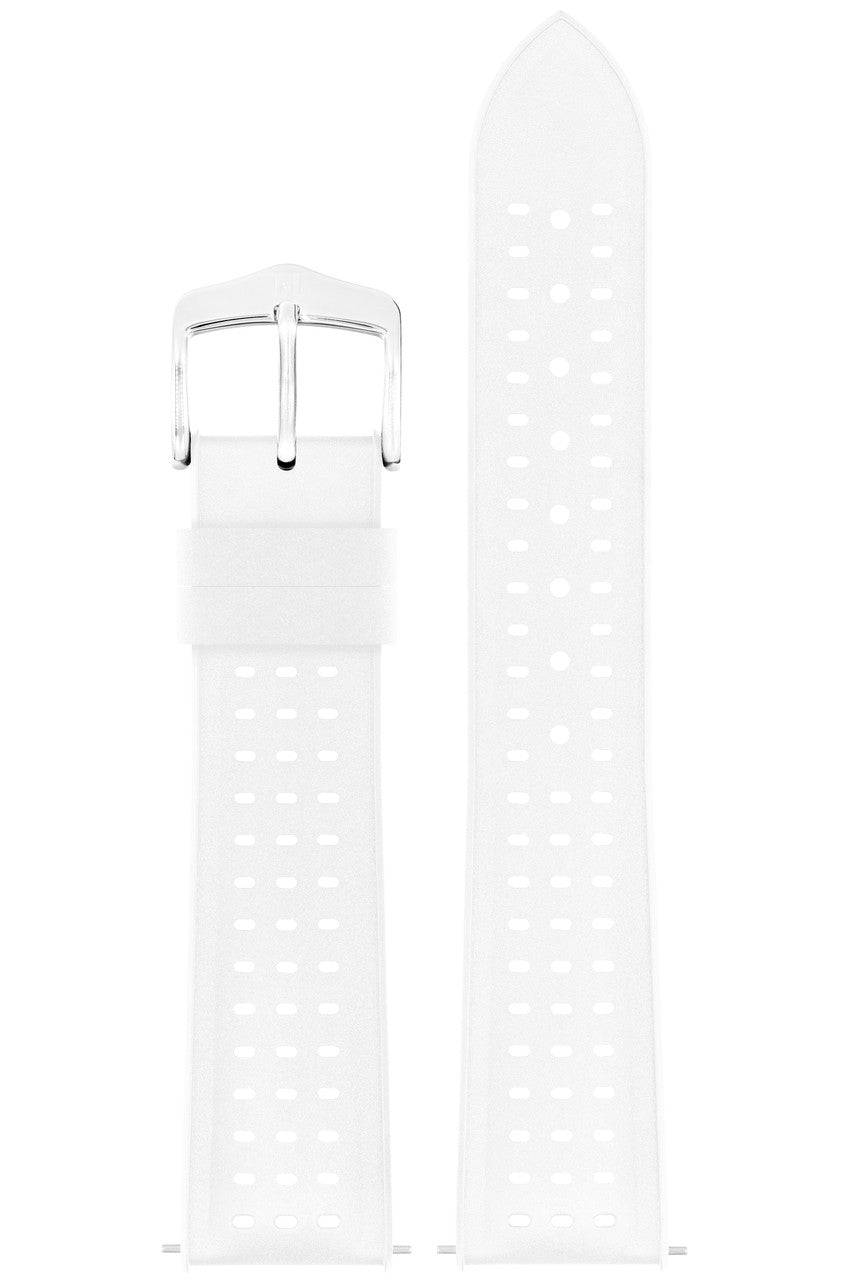 HIRSCH NYAD Premium Caoutchouc Watchband 092 XX 99 - White