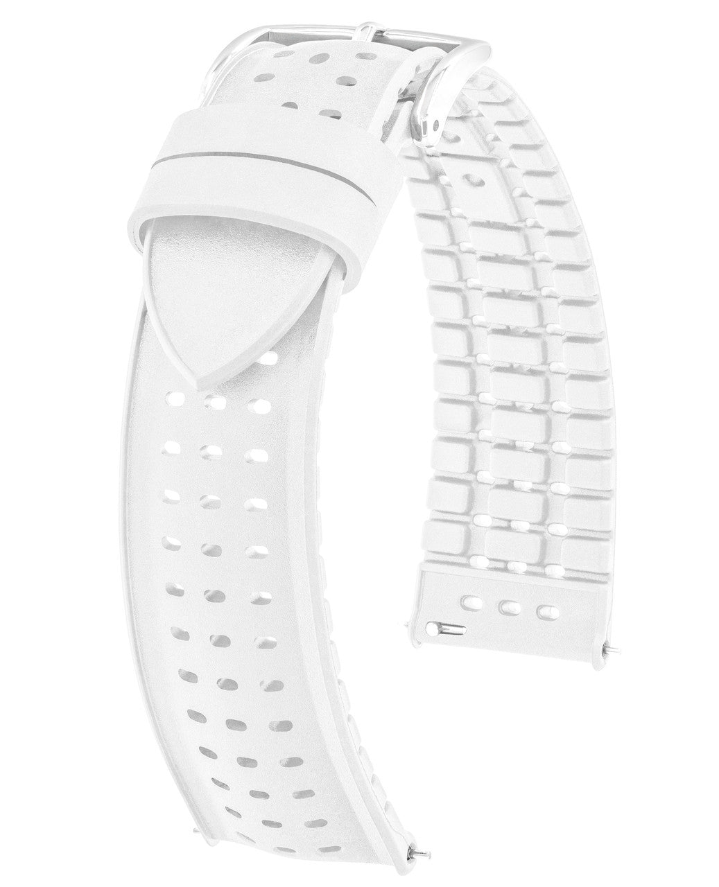 HIRSCH NYAD Premium Caoutchouc Watchband 092 XX 99 - White