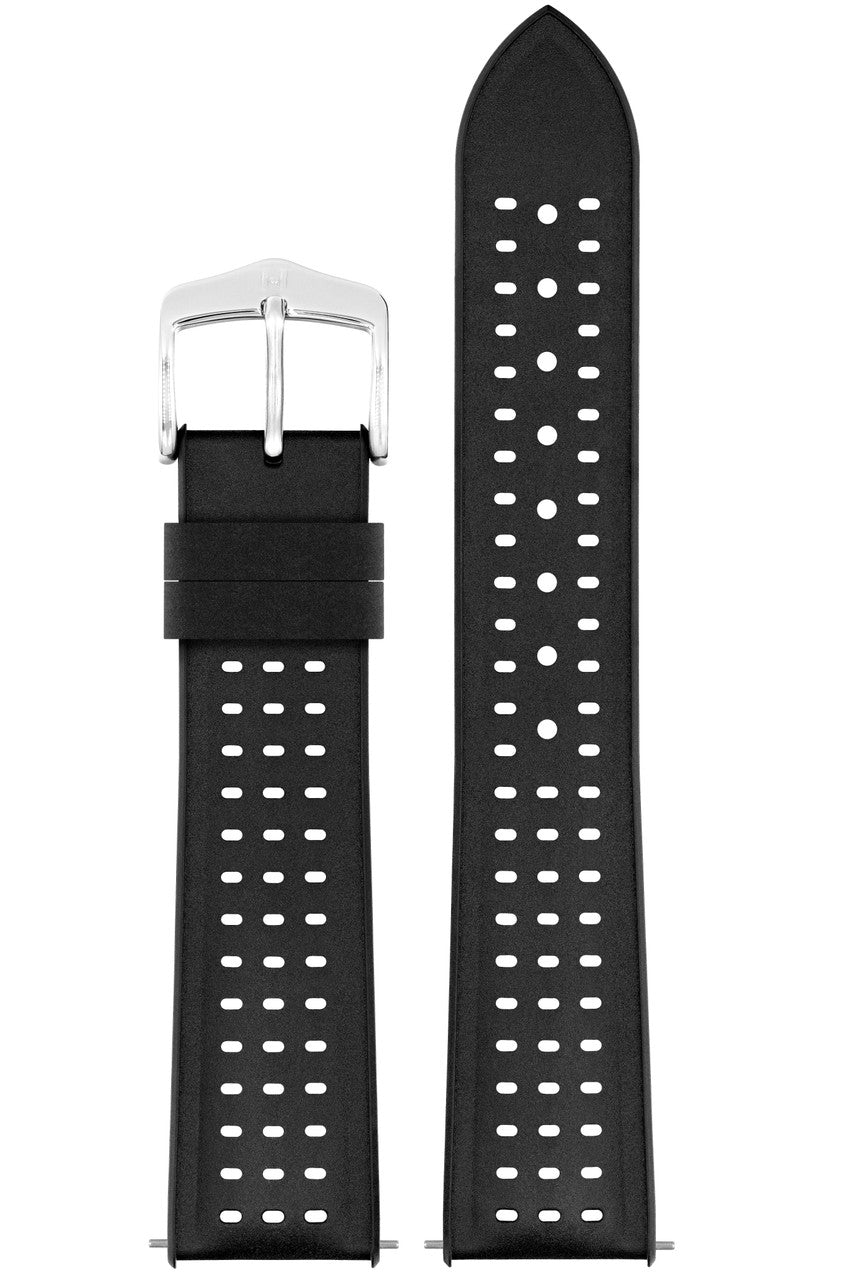 HIRSCH NYAD Premium Caoutchouc Watchband 092 XX 99 - Black