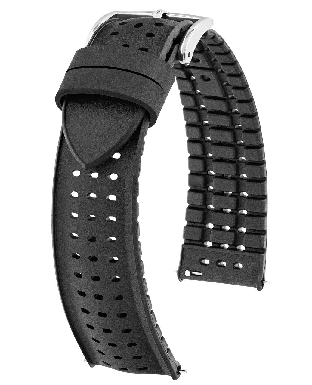 HIRSCH NYAD Premium Caoutchouc Watchband 092 XX 99 - Black