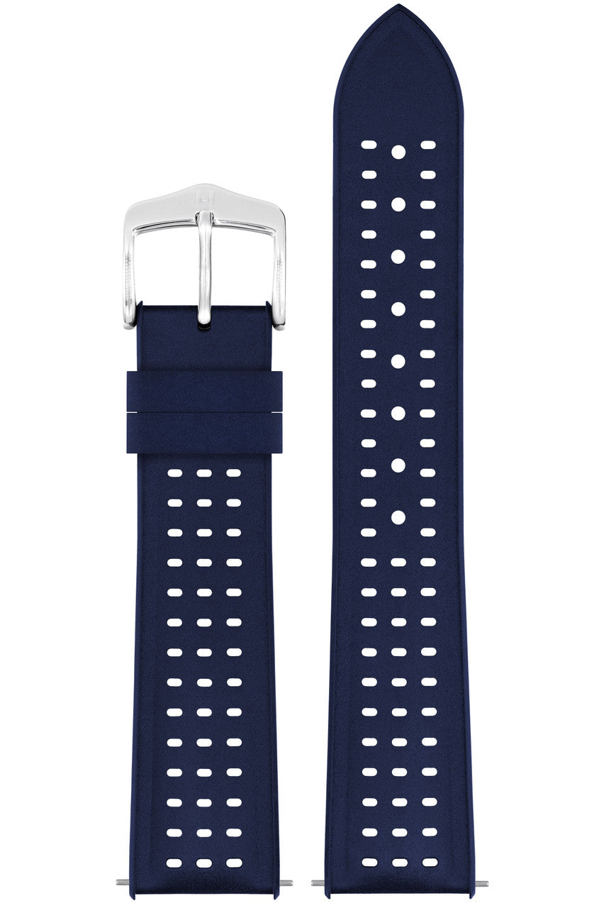 HIRSCH NYAD Premium Caoutchouc Watchband 092 XX 99 - Blue