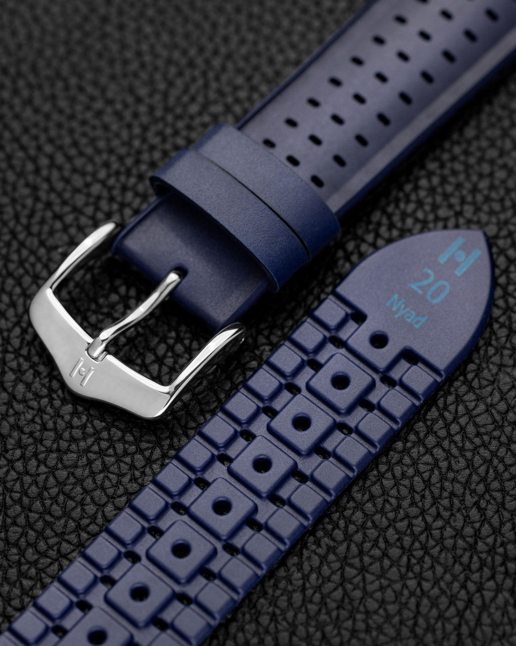 Hirsch - NYAD Premium Caoutchouc Watchband 092 XX 99 - Blue