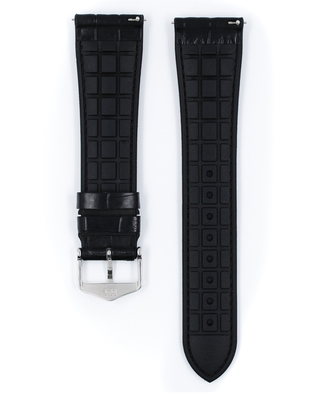 HIRSCH IAN Genuine Alligator Performance Watchband 093 50 07 - Black