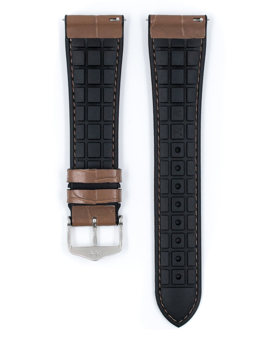 HIRSCH IAN Genuine Alligator Performance Watchband 093 50 07 - Grey