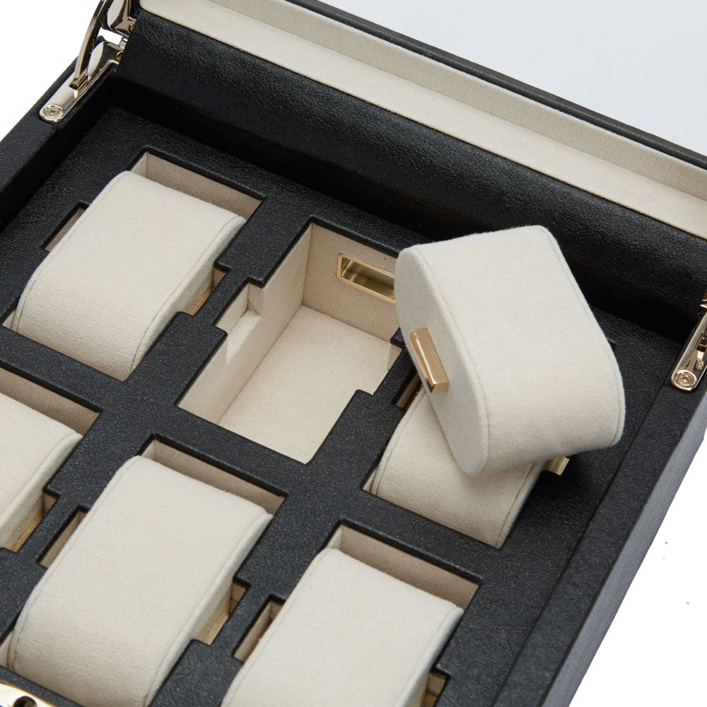 WOLF 1834 - Palermo 6 Piece Watch Box - Black Anthracite