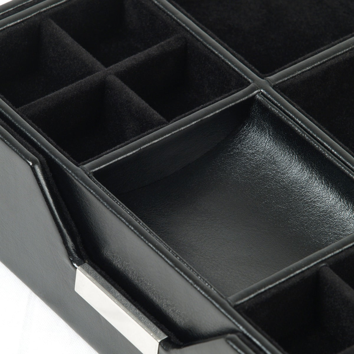 WOLF 1834 - Heritage Set of 2 Valet Trays - Pewter Saffiano