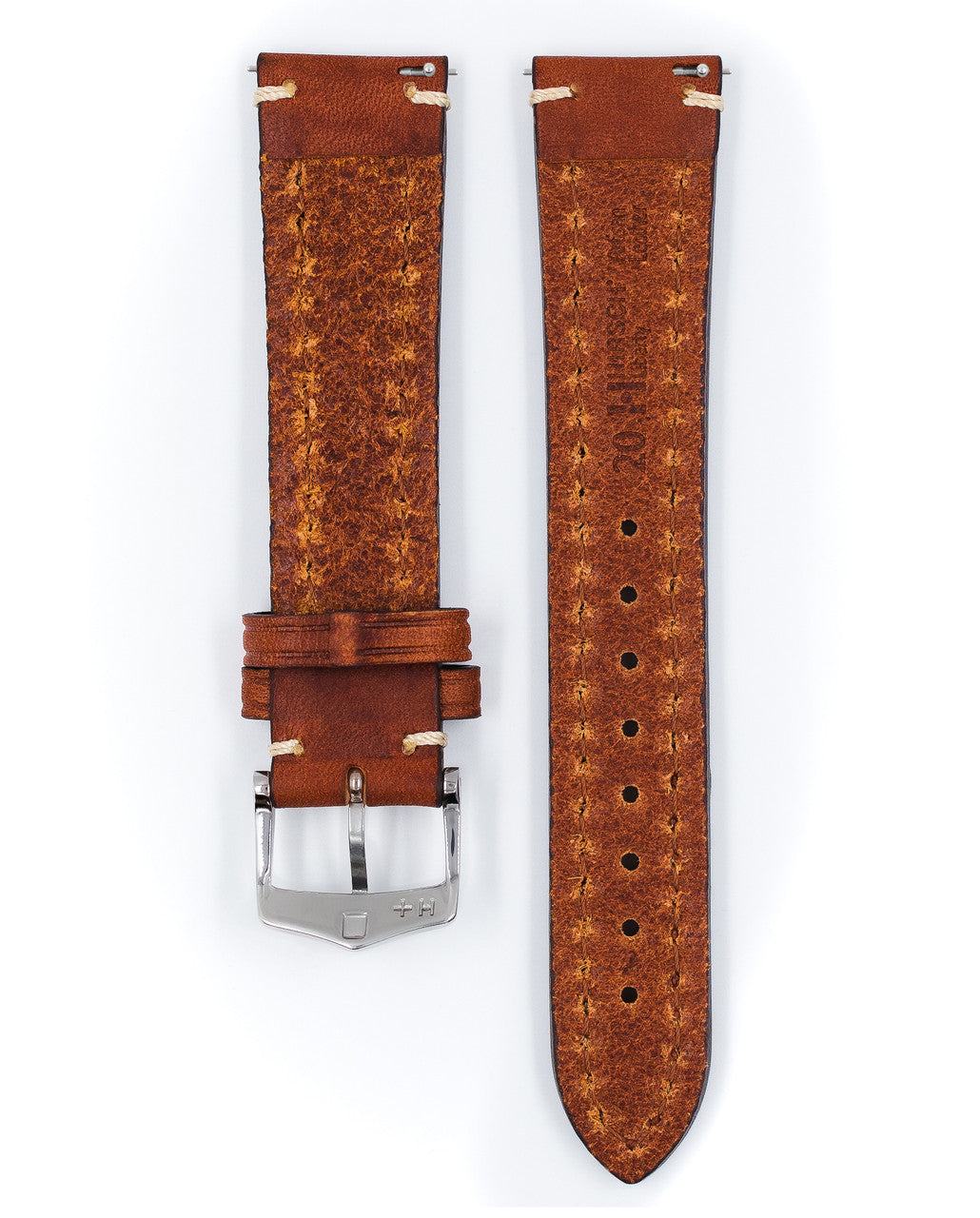 HIRSCH LIBERTY Saddle Leather Watch Band 1090 02 - Gold Brown