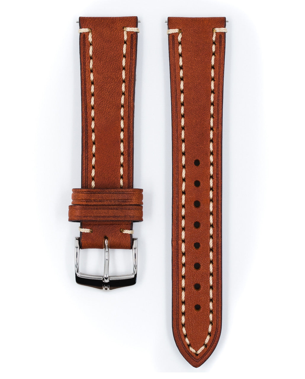 HIRSCH LIBERTY Saddle Leather Watch Band 1090 02 - Gold Brown