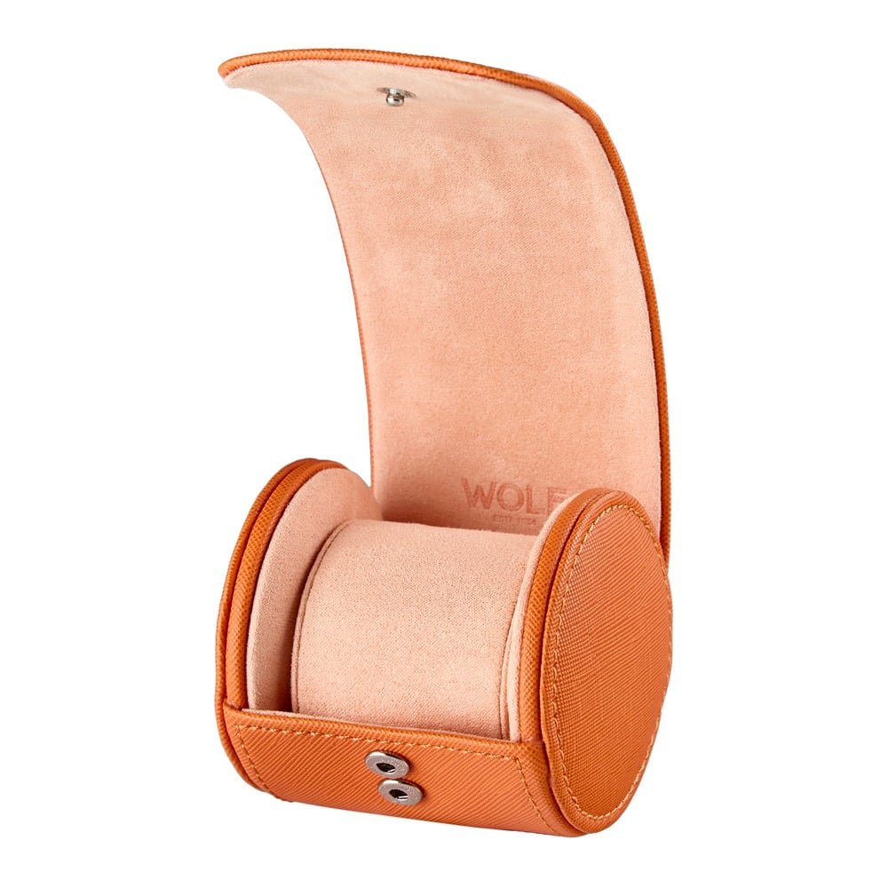 WOLF 1834 - Seltzer Single Watch Roll - Orange/Peach