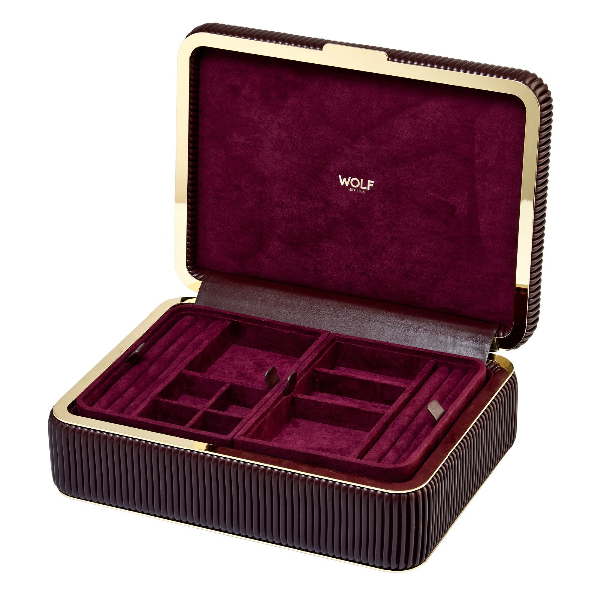 WOLF 1834 - Bella Medium Jewellery Box - Bordeaux