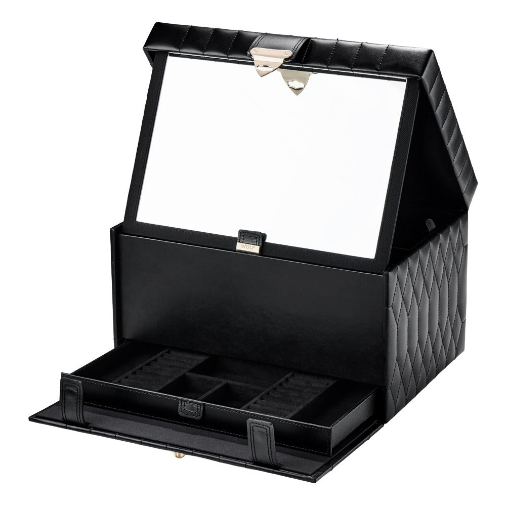 WOLF 1834 - Caroline Cosmetic Train Case - Black