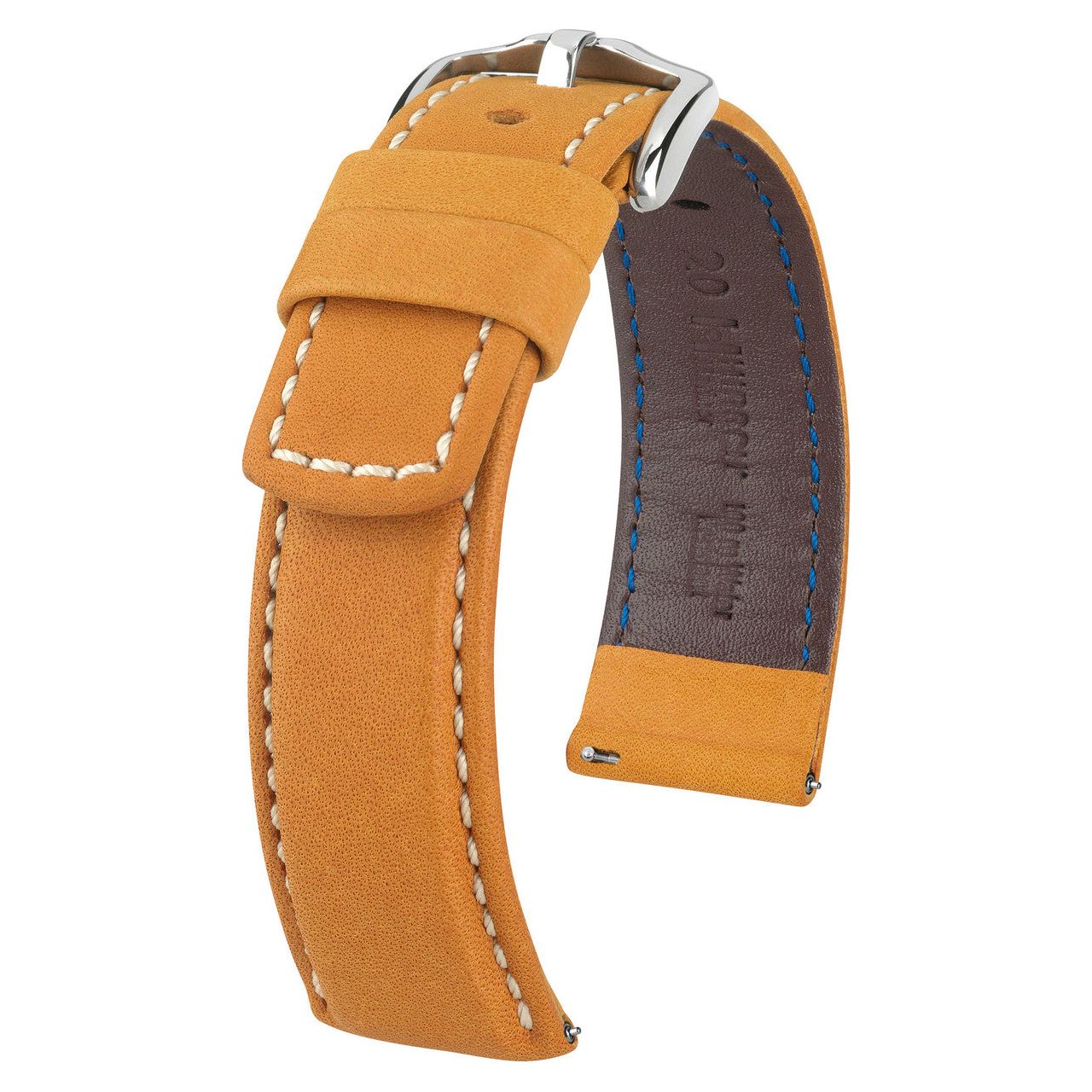 Gold Brown HIRSCH MARINER Water Resistant Saddle Leather Watchband 1450 21