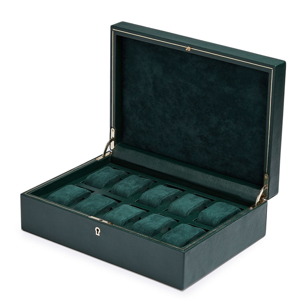 WOLF 1834 - British Racing 10 Piece Watch Box - Green
