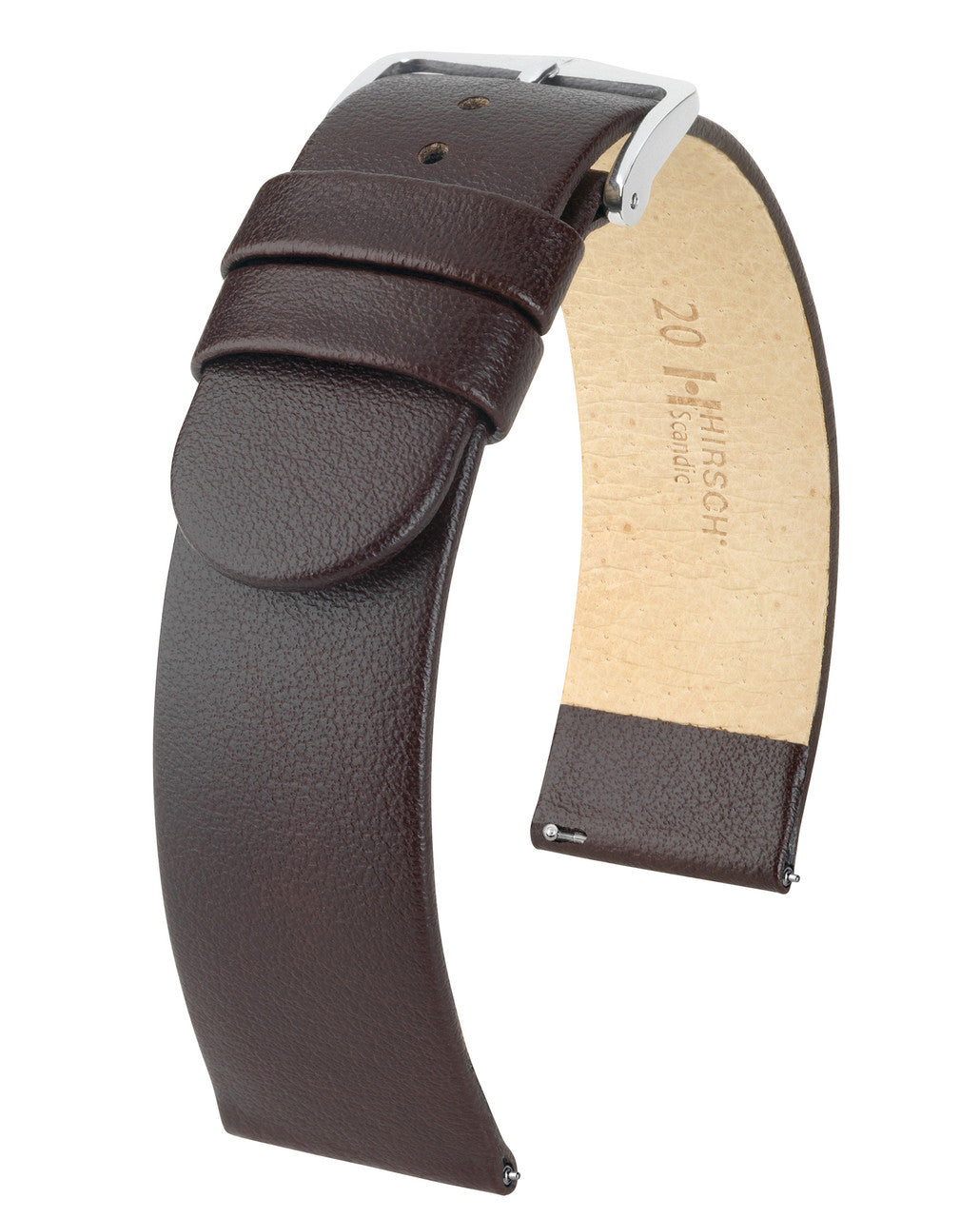 HIRSCH SCANDIC Classic Calfskin Watch Strap 1787 20 - Brown