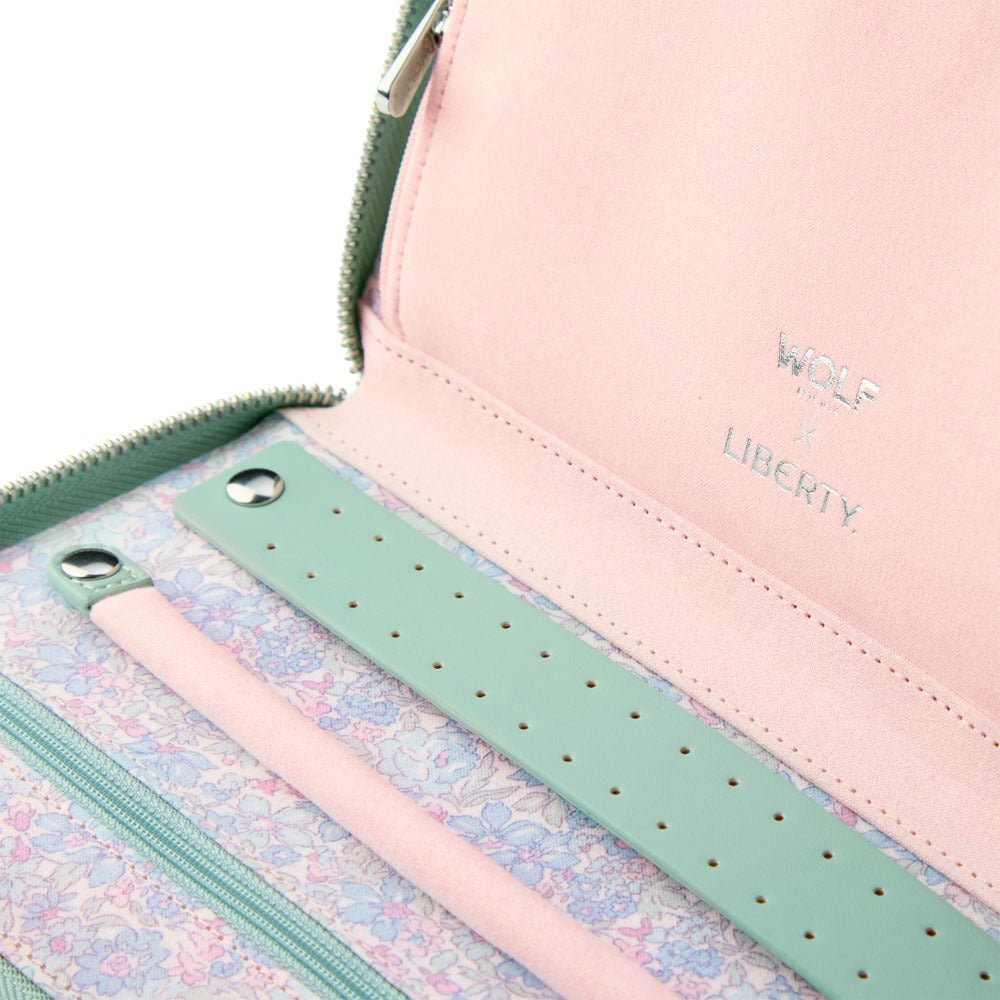 WOLF 1834 - WOLF X LIBERTY Julia Interior Print Travel Jewelry Portfolio - Sage Green